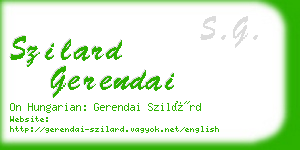szilard gerendai business card